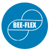 curved lines surrounding words Bee-Flex