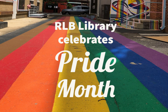 RLB Library celebrates Pride Month Inclusion alley photo with italic text